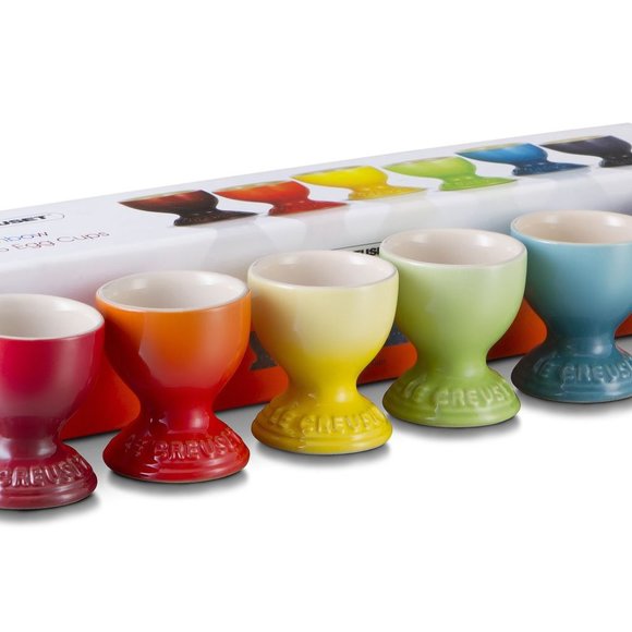 Le Creuset Other - LE CREUSET • New in Box Stoneware Set of 6 Rainbow Egg Cups Discontinued